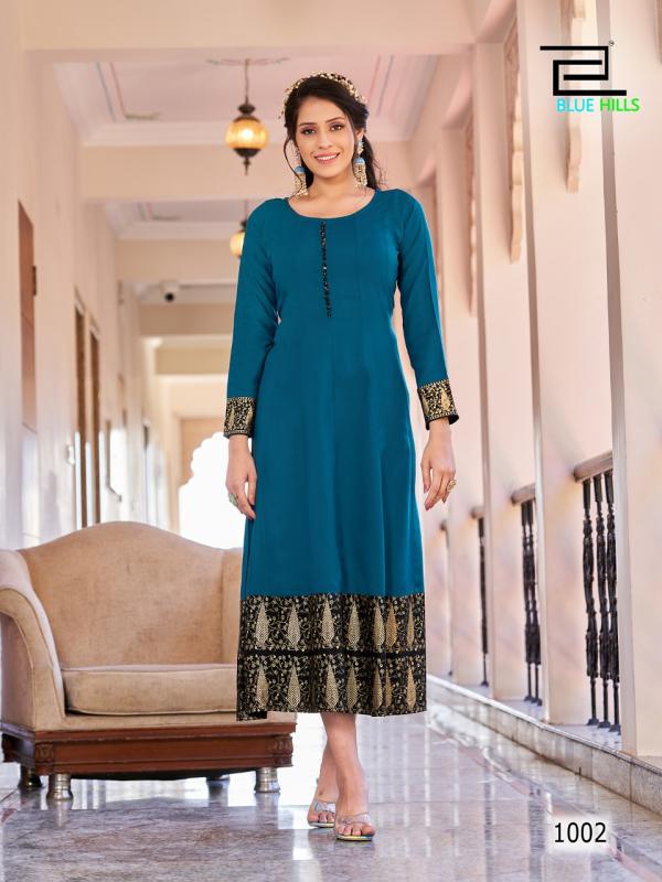 Blue Hills Bliss Festival Wear Anarkali Kurti Collection 